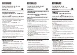 LED Group ROBUS RTW0330C-24 Quick Start Manual preview