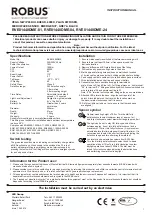 Предварительный просмотр 1 страницы LED Group ROBUS RVE01440DME-01 Instruction Manual