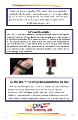 Предварительный просмотр 3 страницы LED Technologies DPL Therapy User Manual