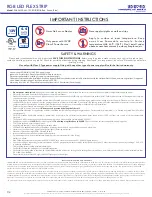 Preview for 1 page of LED World FA60M50-4M-12V-RGB Important Instructions