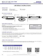 Предварительный просмотр 2 страницы LED World FA60M50-5M-24V-RGBCCT Important Instructions