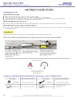 Preview for 4 page of LED World FC30M50-5M-12V-RGB Important Instructions