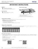 Предварительный просмотр 2 страницы LED World KIT-LVHS-RGB-103-12V Important Instructions