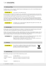 Preview for 6 page of LED2WORK 120810-11 Operating Instructions Manual