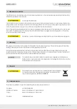 Preview for 11 page of LED2WORK 120810-11 Operating Instructions Manual