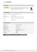 Preview for 6 page of LED2WORK 121012-11 Operating Instructions Manual