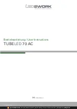 LED2WORK TUBELED 70 AC User Instructions предпросмотр