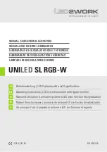 Предварительный просмотр 1 страницы LED2WORK UNILED SL RGB-W Operating Instructions Manual