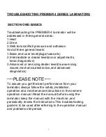 Ledco premier 4 series Troubleshooting Manual preview