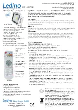 Предварительный просмотр 2 страницы Ledino LED-FLG50TW Manual