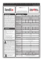 Предварительный просмотр 1 страницы Ledix ZAMEL ZSL Series Manual Instruction