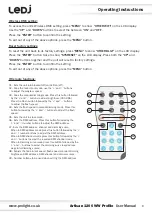 Предварительный просмотр 9 страницы Ledj Artisan 1200 WW Profile User Manual