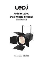 Предварительный просмотр 1 страницы Ledj Artisan 2000 Dual White Fresnel User Manual