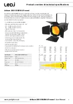 Предварительный просмотр 3 страницы Ledj Artisan 2000 User Manual