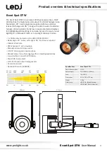 Предварительный просмотр 3 страницы Ledj Event Spot DTW User Manual