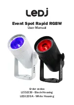 Ledj Event Spot Rapid RGBW Series User Manual предпросмотр