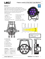 Preview for 3 page of Ledj HEX Par 7 User Manual