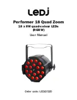 Ledj Performer 18 Quad Zoom User Manual preview