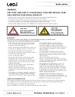 Preview for 2 page of Ledj Performer 18 Quad Zoom User Manual