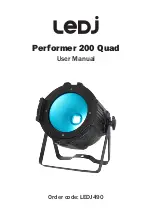 Предварительный просмотр 1 страницы Ledj Performer 200 Quad User Manual