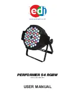 Ledj PERFORMER 54 RGBW LEDJ250 User Manual предпросмотр