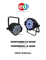 Ledj PERFORMER 54 RGBW User Manual предпросмотр