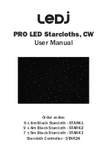 Предварительный просмотр 1 страницы Ledj PRO LED Starcloths CW Series User Manual