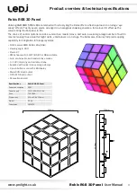 Предварительный просмотр 3 страницы Ledj Rubix RGB 3D Panel User Manual