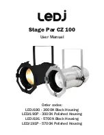 Preview for 1 page of Ledj Stage Par CZ 100 User Manual