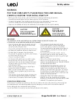 Preview for 2 page of Ledj Stage Par CZ 100 User Manual