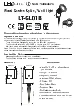 Preview for 1 page of LEDLight LT-GL01B User Instructions