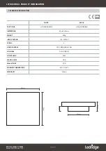 Предварительный просмотр 2 страницы Ledridge Lighting LLTOUCHDX4/WHI User Manual