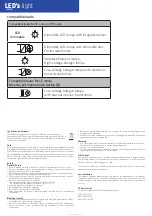 Предварительный просмотр 4 страницы LED's light 190010 Manual