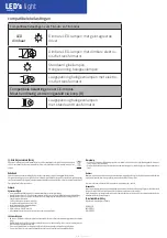 Предварительный просмотр 10 страницы LED's light 190010 Manual