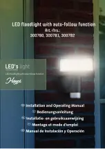 Preview for 1 page of LED's light Hangi 300780 Installation And Operating Manual