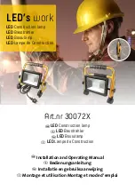 Preview for 1 page of LED's work 30072 Series Installation And Operating Manual