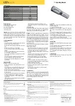 LED's work 700318 Operating Manual preview