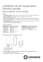 Ledvance MS-CV-DIM-RF 12/24V TW RM Installation Manual preview