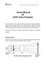 Предварительный просмотр 1 страницы Ledy Gobo Owner'S Manual