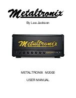 Предварительный просмотр 1 страницы Lee Jackson METALTRONIX M2000 User Manual