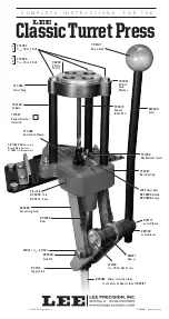 Preview for 1 page of Lee Precision Classic Turret Press Complete Instructions