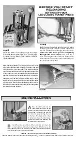 Preview for 3 page of Lee Precision Classic Turret Press Complete Instructions