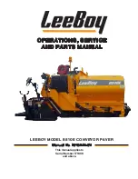 Предварительный просмотр 1 страницы LeeBoy 8510E Operation, Service And Parts Manual