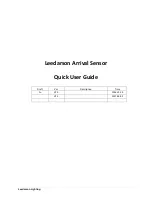 Leedarson Arrival Sensor Quick User Manual предпросмотр