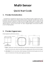 Предварительный просмотр 2 страницы Leedarson Multi-Sensor Quick Start Manual