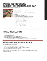 Предварительный просмотр 9 страницы Leer CAB HIGH BED CAP Installation Instructions & Owner'S Manual