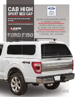 Preview for 1 page of Leer CAB HIGH SPORT BED CAP Installation Instructions & Owner'S Manual