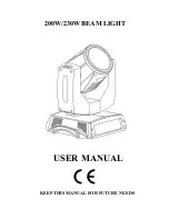 Lees 200W BEAM LIGHT 7R User Manual предпросмотр