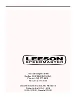 Preview for 36 page of Leeson M1740009.OO User Manual