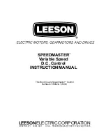 Preview for 1 page of Leeson SPEEDMASTER Instruction Manual